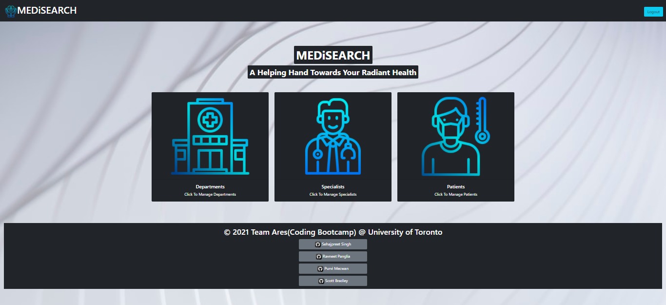 Medisearch Homepage